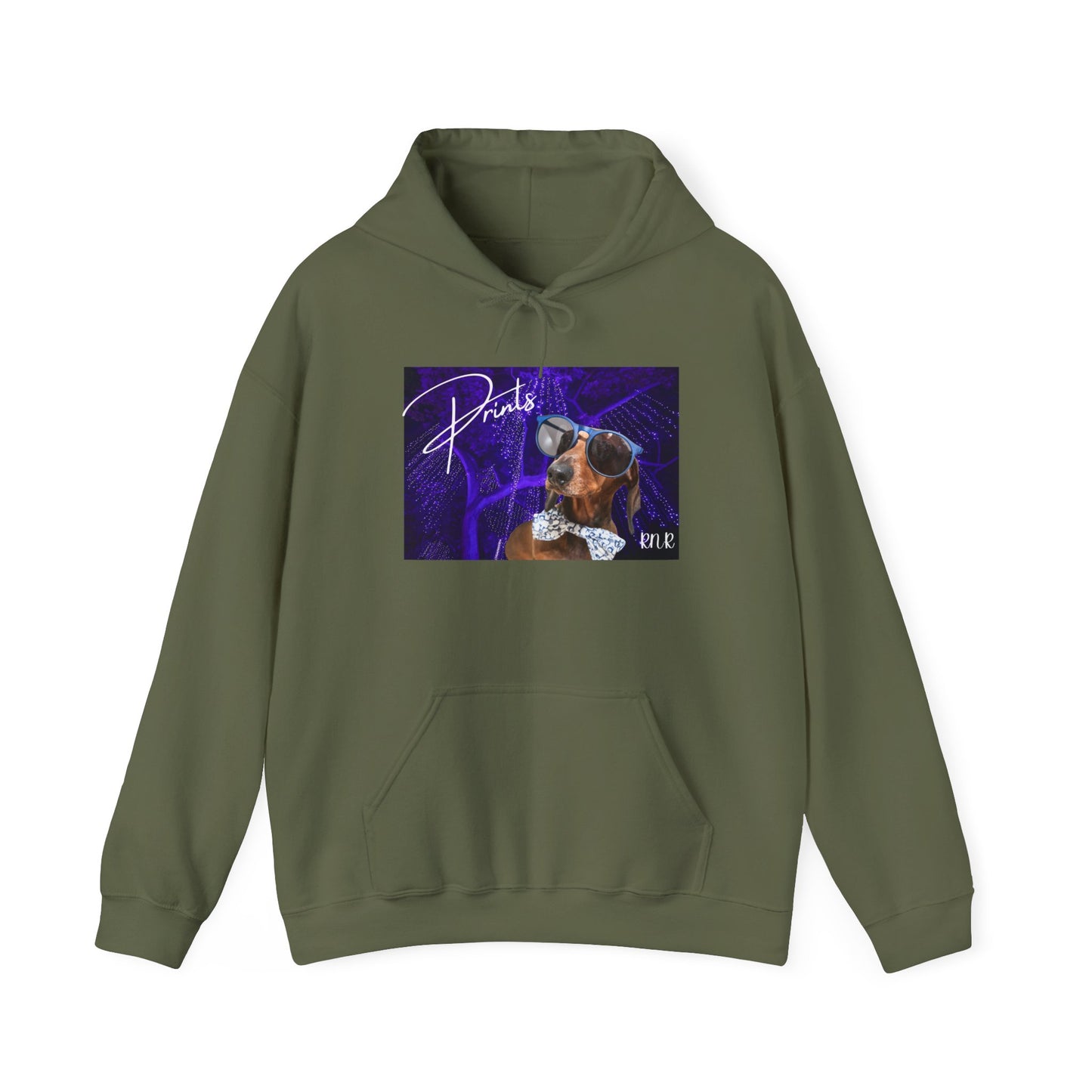 Prints Hooded Band Sweatshirt